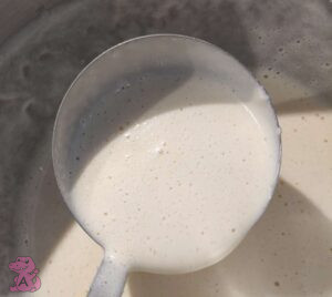 flüssiger Teig nach dem Quellen